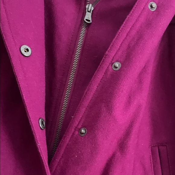 New York & Company Women's Deep Red Bomber Jacket - Picture 5 of 5